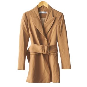 manteau marron femme