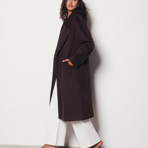 manteau marron femme