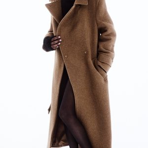 manteau marron femme