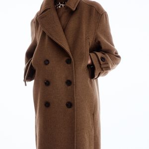 manteau marron femme