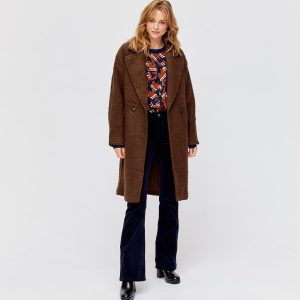 manteau marron femme