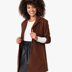 manteau marron femme