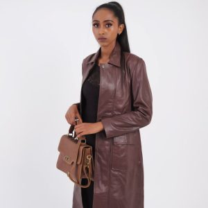 manteau marron femme