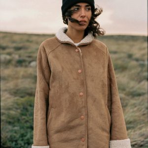 manteau peau lainée femme