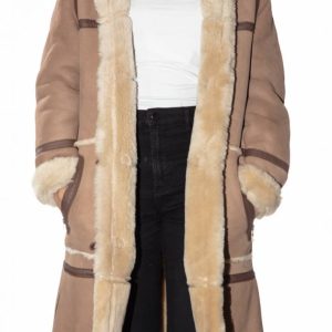 manteau peau lainée femme