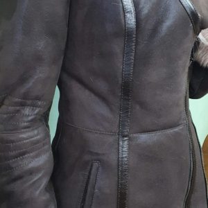 manteau peau lainée femme