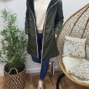parka femme kaki