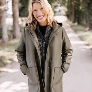 parka femme kaki
