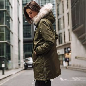 parka femme kaki