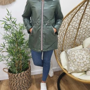 parka femme kaki