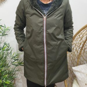 parka femme kaki
