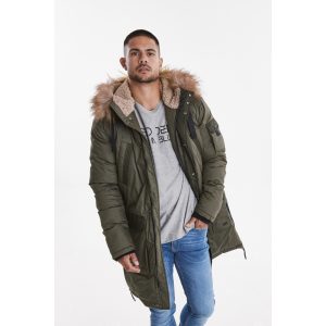 parka kaki homme