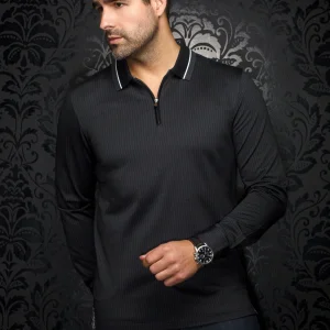 POLO MANCHES LONGUES | FEDERICO, Black