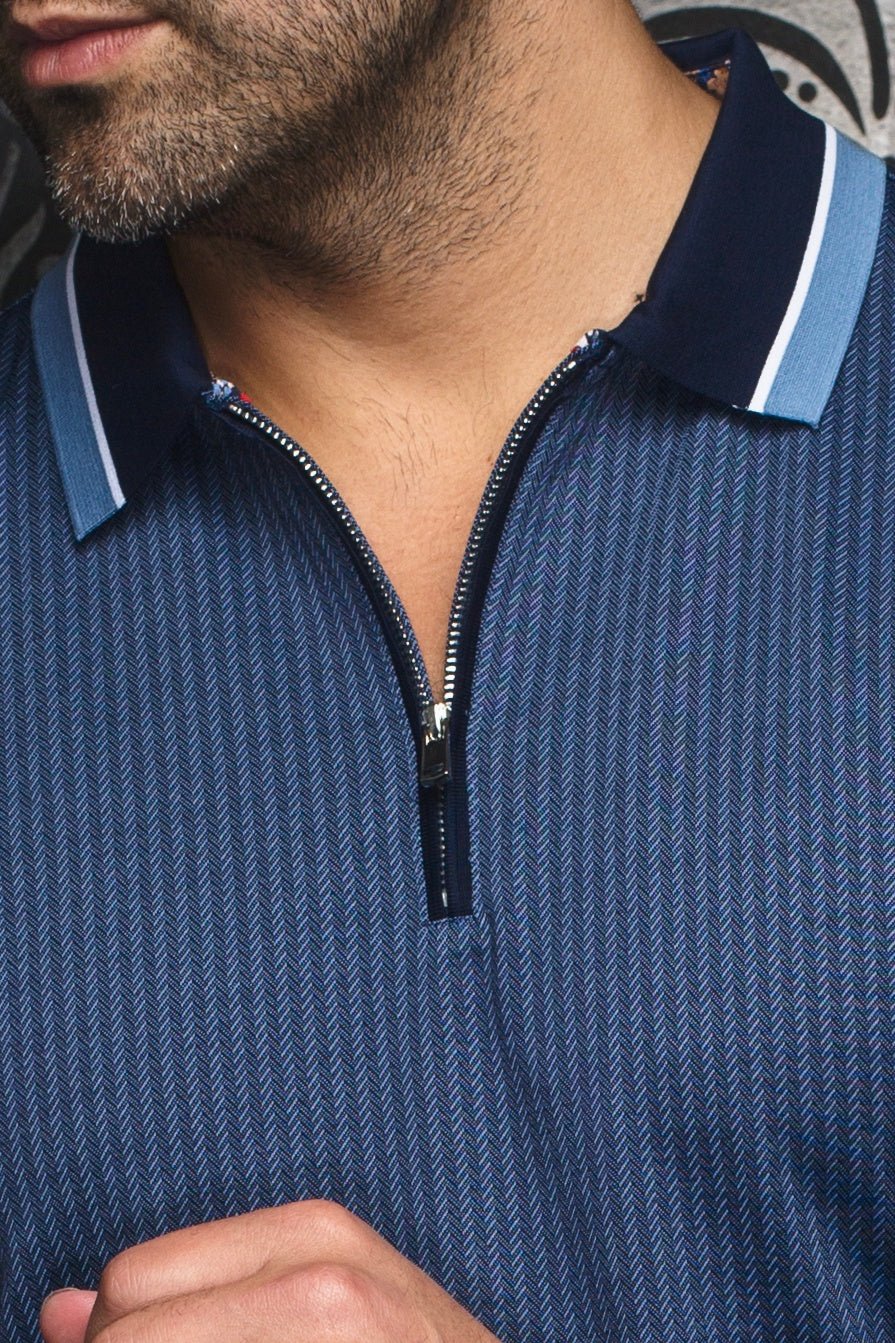 POLO MANCHES LONGUES | FEDERICO, Blue – Image 3