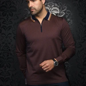 POLO MANCHES LONGUES | FEDERICO, Tobacco