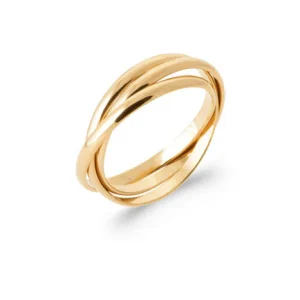 Bague trois anneaux plaqué or