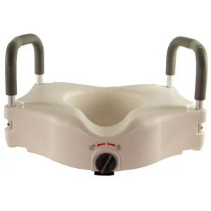 Siège De Toilette Adapté Standard Avec Accoudoirs Escamotables