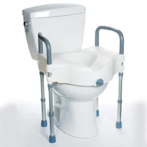Siège De Toilette Pour Personne Âgée Avec Accoudoirs Et Pieds