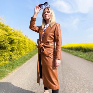 trench cuir femme