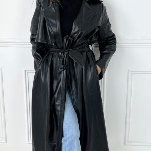 trench cuir femme