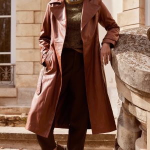 trench en cuir