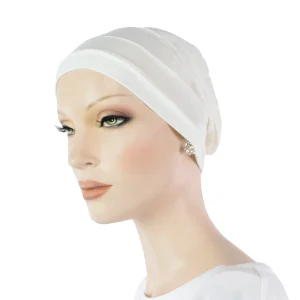 Bonnet Chimio Femme Style Turban En Coton Alicia Ivoire