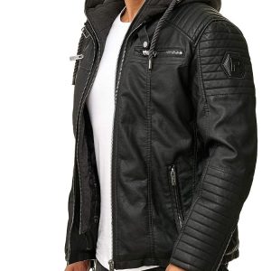 veste simili cuir homme