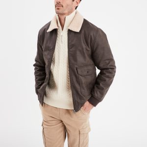 veste simili cuir homme