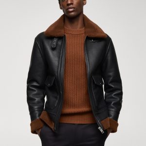 veste simili cuir homme