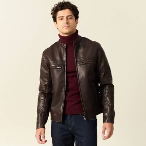 veste simili cuir homme